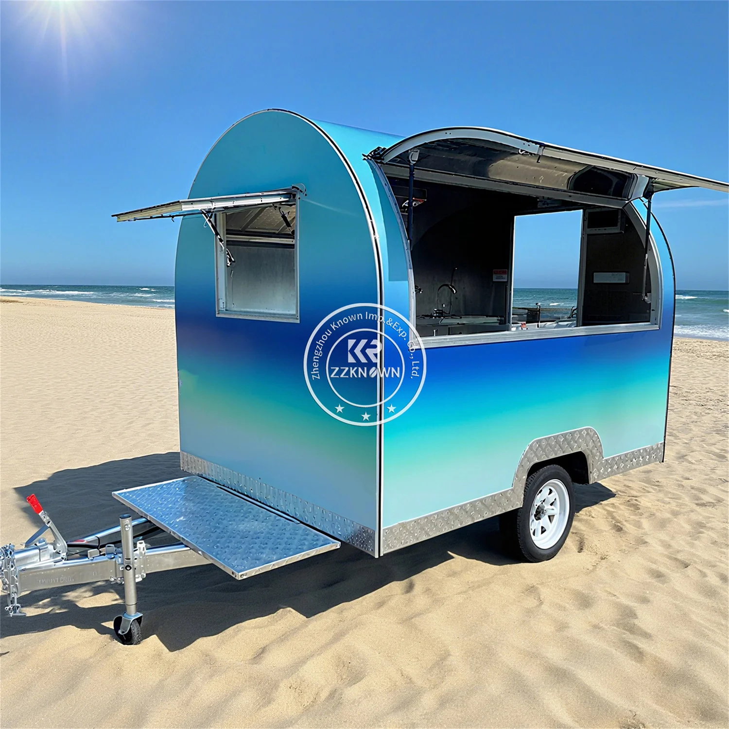 

Street Mobile Hot Dog Hamburger BBQ Food Vending Cart Mobile Concession Fast Food Truck Trailer With Full Kitchen