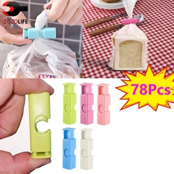 78/1Pcs Reusable Food Sealing Clips Bread Storage Bag Clips For Snack Wrap Bags Spring Clamp Kitchen Organization Sealing Clamp