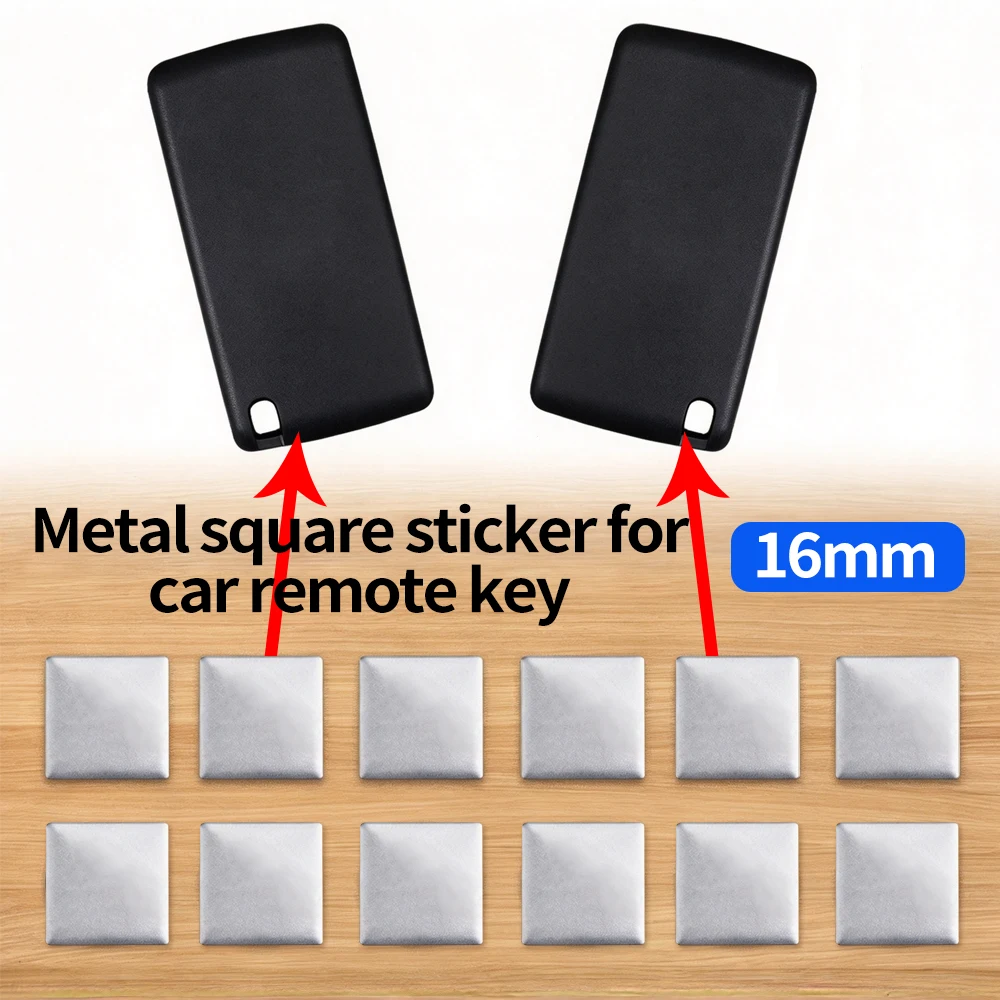 16mm Square Car Key Logo Sticker Replacement Emblem Decal for Citroen/Peu-geot Car Remote Key Fob Shell Stickers DIY Accessories - view 6