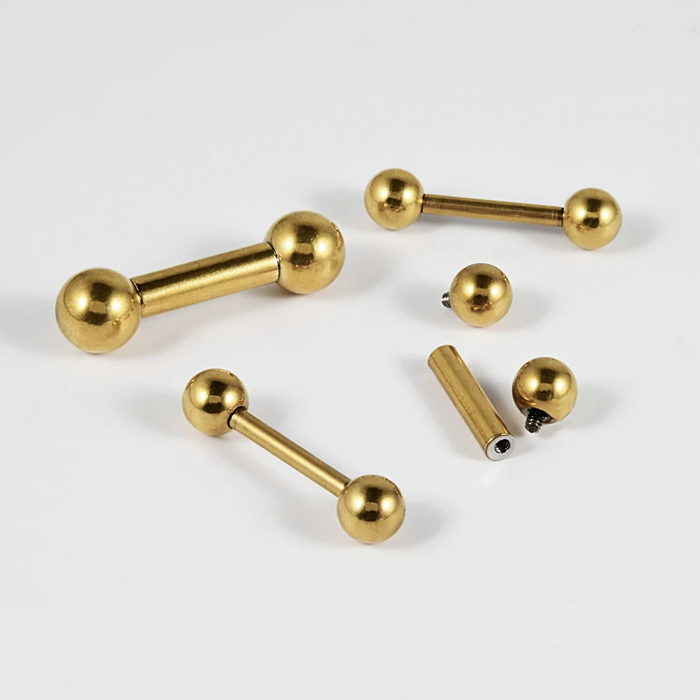 1PC 316L Stainless Steel Large Gauge Straight Barbell Ring Internal Threaded Big Gauge Tongue Barbell Piercing Jewelry