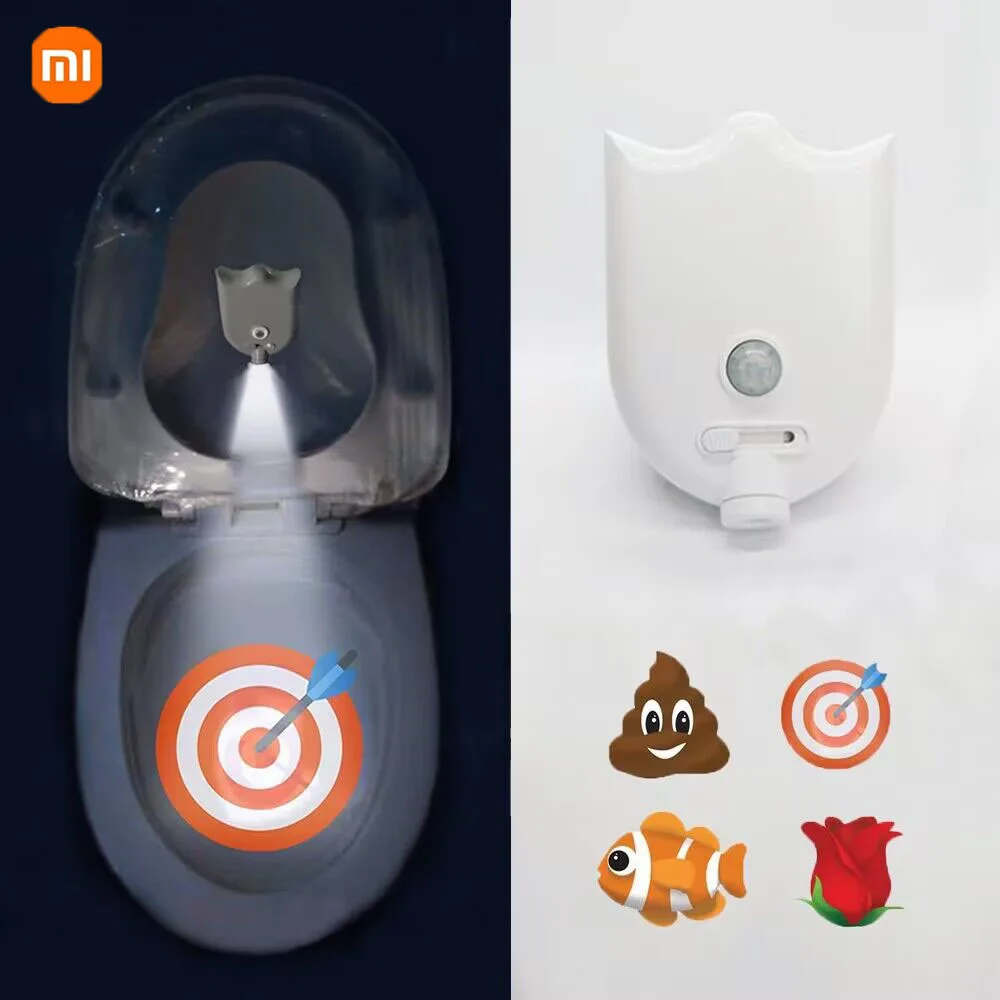 Xiaomi Toilet Bowl Night Light With Motion Sensor Backlight 8/ 16 Colors USB Rechargeable RGB Lamp Projectors For Children Room