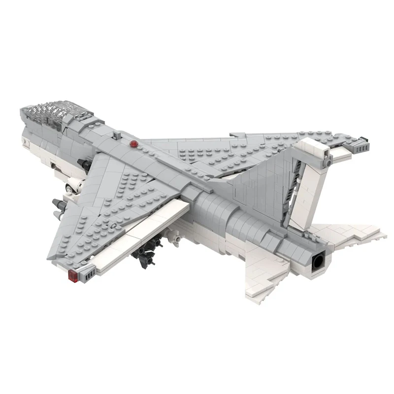 MOC Aereo da battaglia leggero ad alta tecnologia A-7E CORSAIR II Caccia militare Modello di assemblaggio fai da te Building Blocks Mattoni Giocattoli per bambini