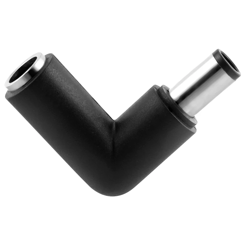 7.4X5.0 kepala lurus ke 7.4X5.0 siku pengisi daya DC konektor konverter adaptor untuk DELL HP 7.4X5.0 ke 7.4X5.0Mm
