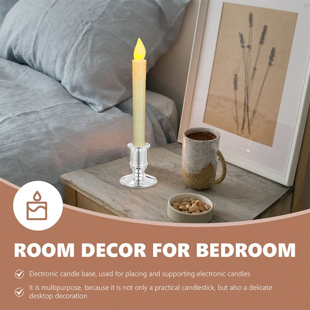 10 قطعة حامل بلاستيكي مستدق حامل لحفلات الزفاف ديكور داخلي سطح المكتب استخدام كوب Tealight