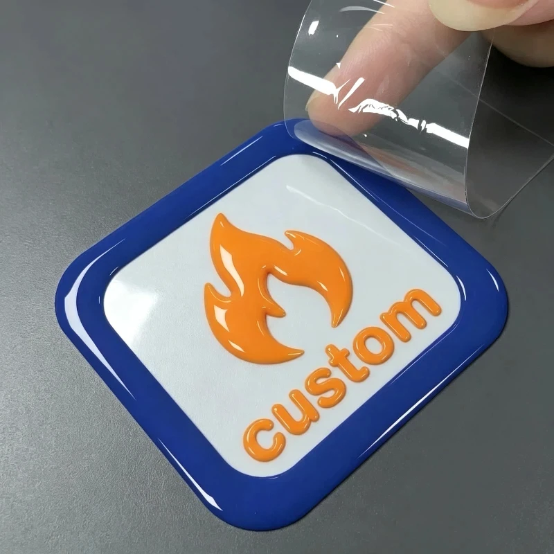 50 Stück Aufkleber Benutzerdefinierte Sticker Logo Personalisierte Transferaufkleber 3D Hochzeits-Etiketten UV DTF Maßgefertigte Wasserfeste Firmenmarke