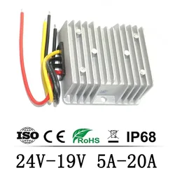 24 Volt to 19 Volt 24v to 19v 5A-20A DC DC Buck Converter Voltage Regulator step down converter Laptop Power Supply for Car