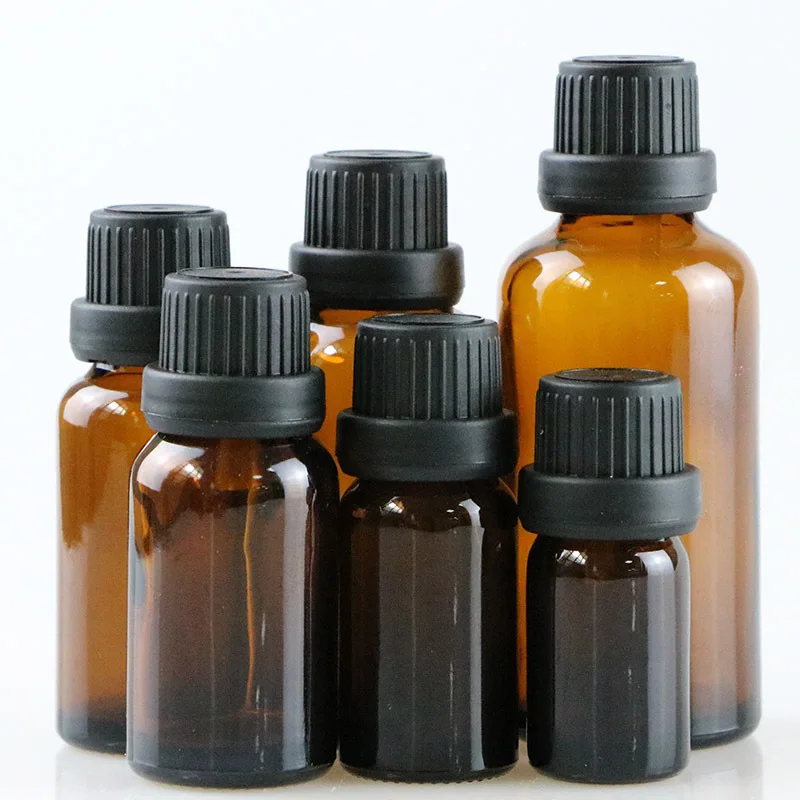 6Pcs 5/10/15/20/30ml Spot Brown Stable Oil Bottle Bayonet Brown Dropper Bottle Small Essential Oil Glass Dispenser Bottle