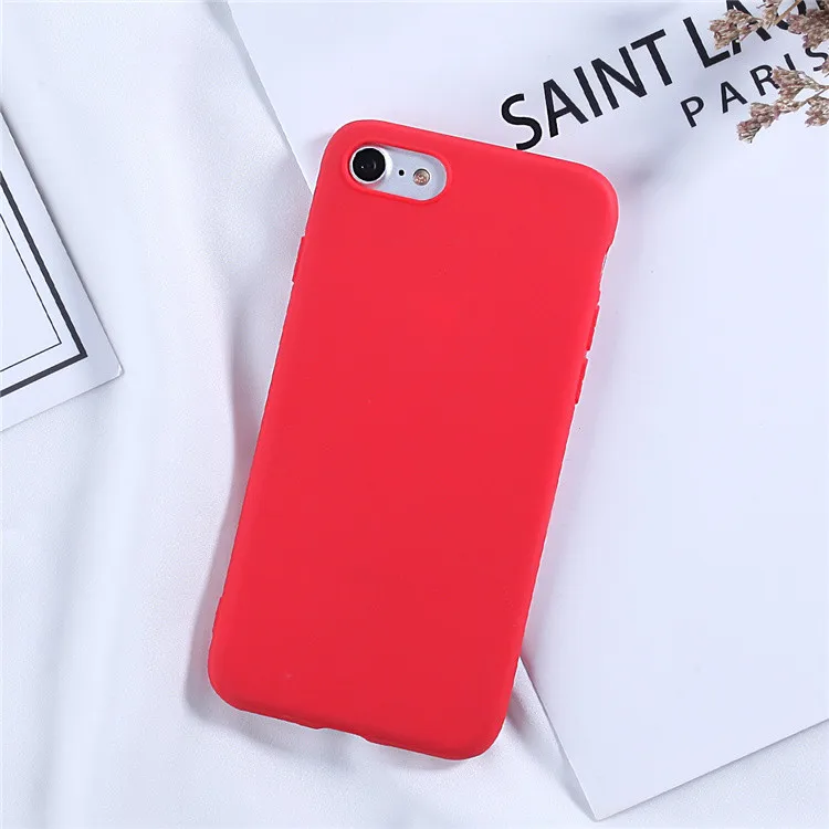 Cute Candy Color Silicone Case For iphone 6 6S 7 8 Plus X XS Max SE 2020 for iphone 11 12 Pro Max Soft Simple Fashion Cover Case