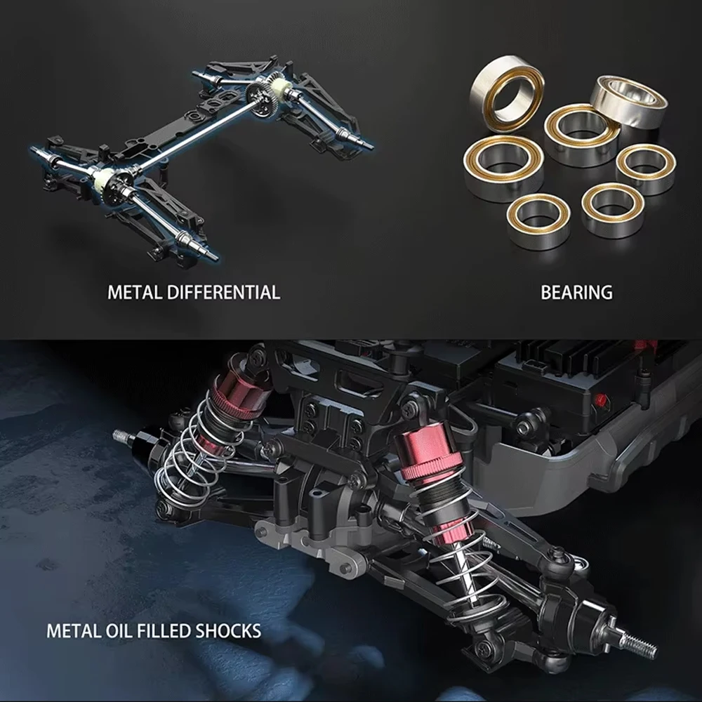 MJX Hyper Go 16208/16209/16210 Rc Car Bezszczotkowy, szybki 4WD Zdalnie sterowana ciężarówka terenowa z dużymi kołami Rc Cars Zabawki dla dorosłych