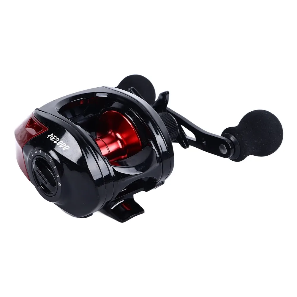 72-1ギア比、右巻きベイトキャスティングリール用磁気ブレーキ付きロングキャスティングリール、8kg耐荷重、アンチバーストラインリール