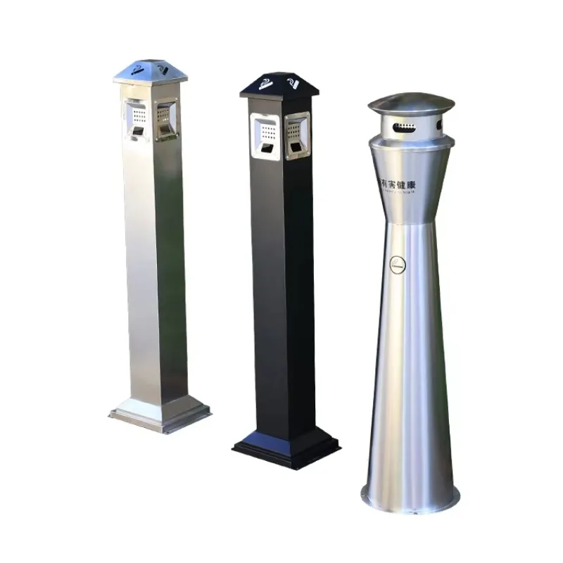 Premium Stainless Steel Floor-Standing Ashtray Bin for Hotel Smoke Storage Bucket Without Lid for Cigarette Ashes and Garbage
