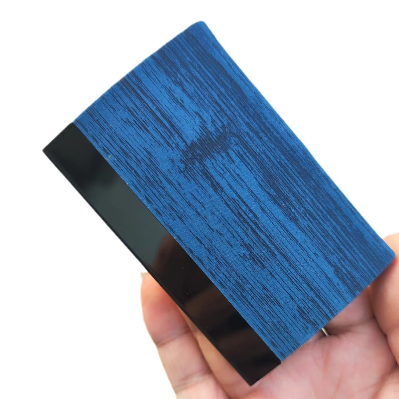 

Custom Logo Stainless Steel Leather Vintage Business Card Case Box Laser Engraving Clip Personalized Cardcase Activities Gifts