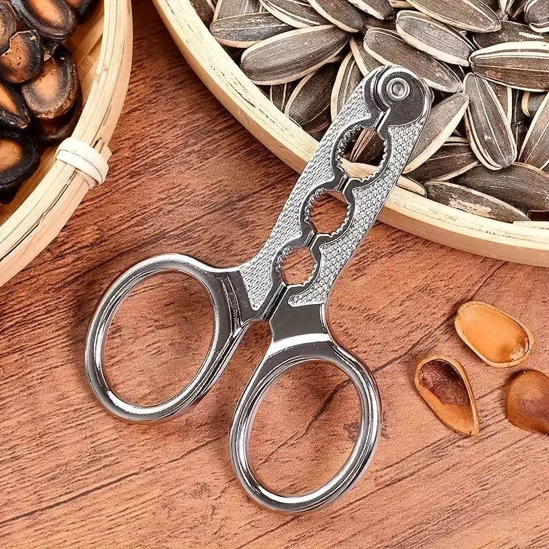 1/2PCS Melon Seed Plier Stainless Steel Nutcracker Scissor Nut Cracker Walnut Pine Sheller Opener Household Kitchen Tools