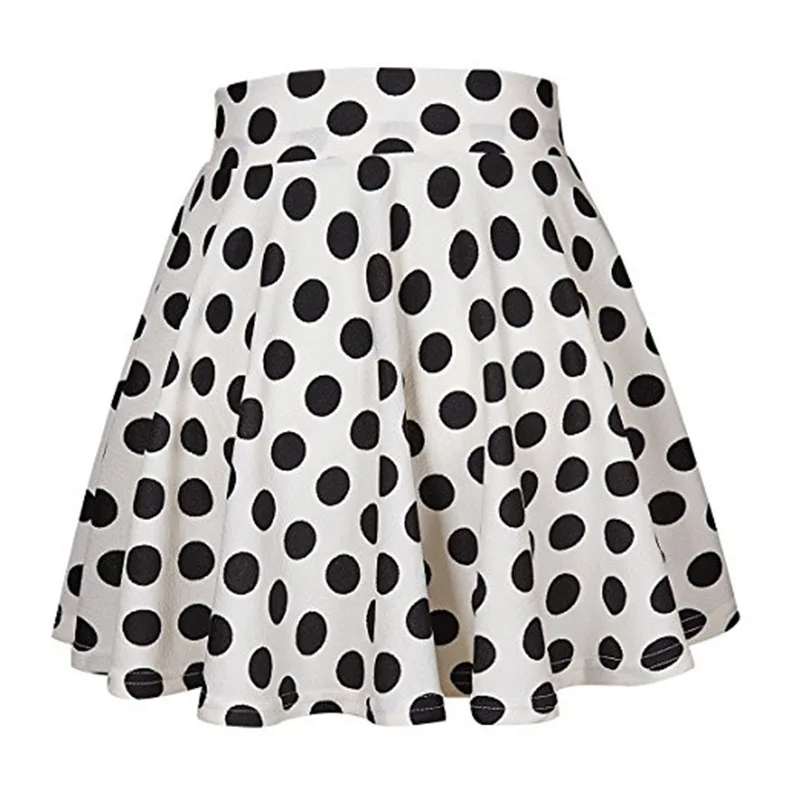 2024 Bohemian style summer new vacation casual fashion polka dot print mini large swing skirt red short skirt for women y2k