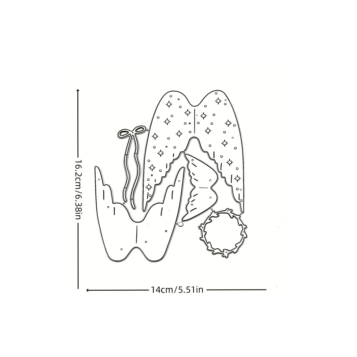 2025 New Arrival Angel Wing Decoration Metal Cutting Dies for Scrapbooking Card Making knife mold blade punch stencils