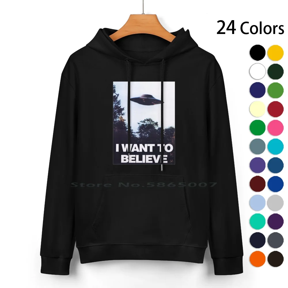 The X-Files I Want To Believe Pure Cotton Hoodie Sweater 24 Colors Csi Xfiles X Files Creepy Scary Clown Sightings I Want To