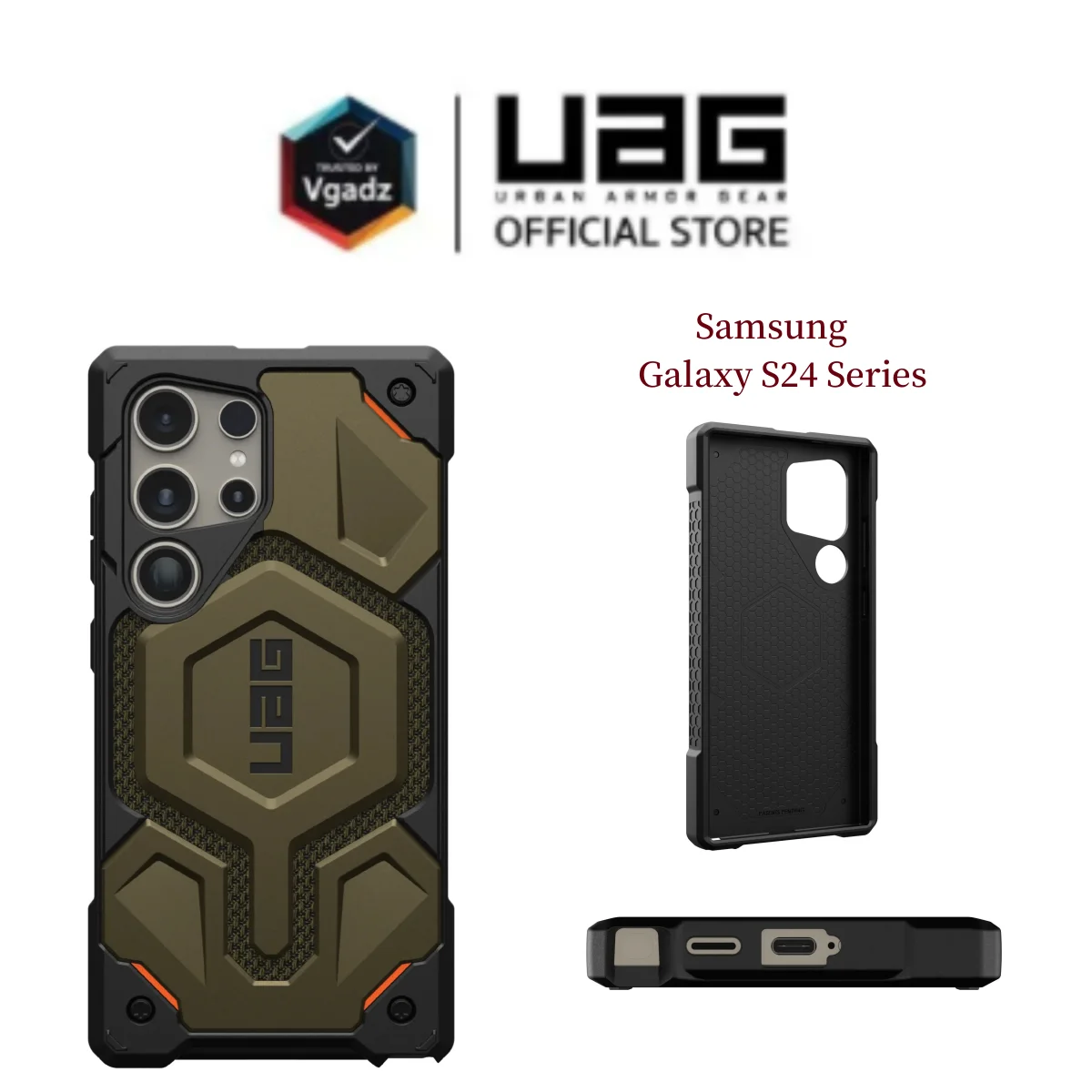 Urban Armor Gear UAG Monarch Pro MagSafe Tough Case for Samsung Galaxy S24 Ultra Series Magnetic Kevlar Shockproof Cover