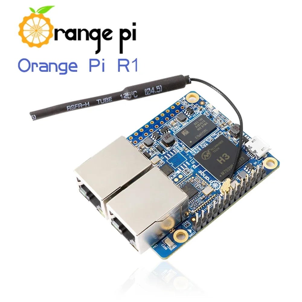 Orange Pi R1 Development board 512MB H3 Quad Core Cortex-A7 Open-Source Board, Support Dual network ports onboard Wifi