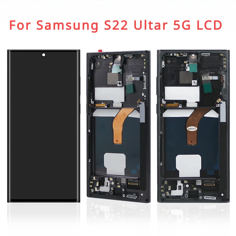 Ensemble écran tactile LCD de remplacement, 6.8 pouces, S22 Ultra, pour Samsung Ori S908, S908B, S908U, S908W, S908E