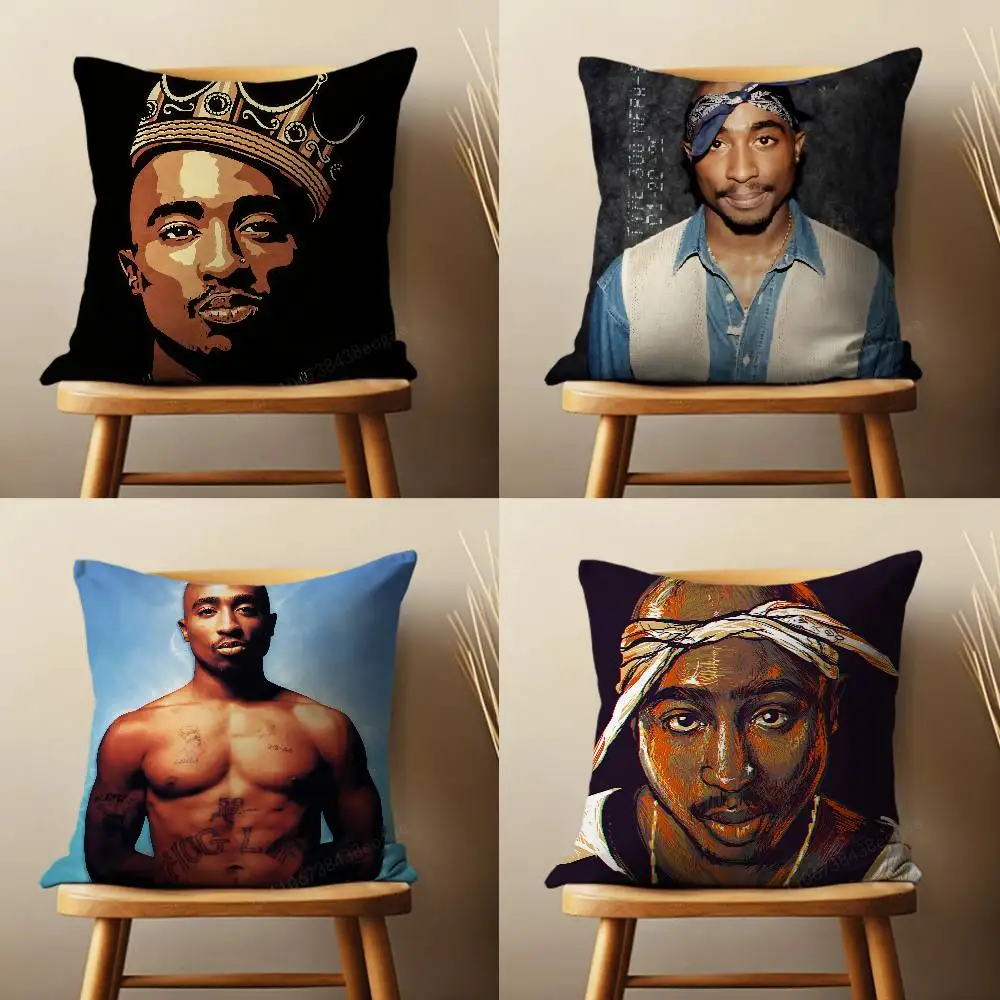 

Rapper T-Tupac S-Shakur Cool Throw Pillow Case For 45x45cm,55x55cm,30x30cm For Home Bedroom Decoration And Protector