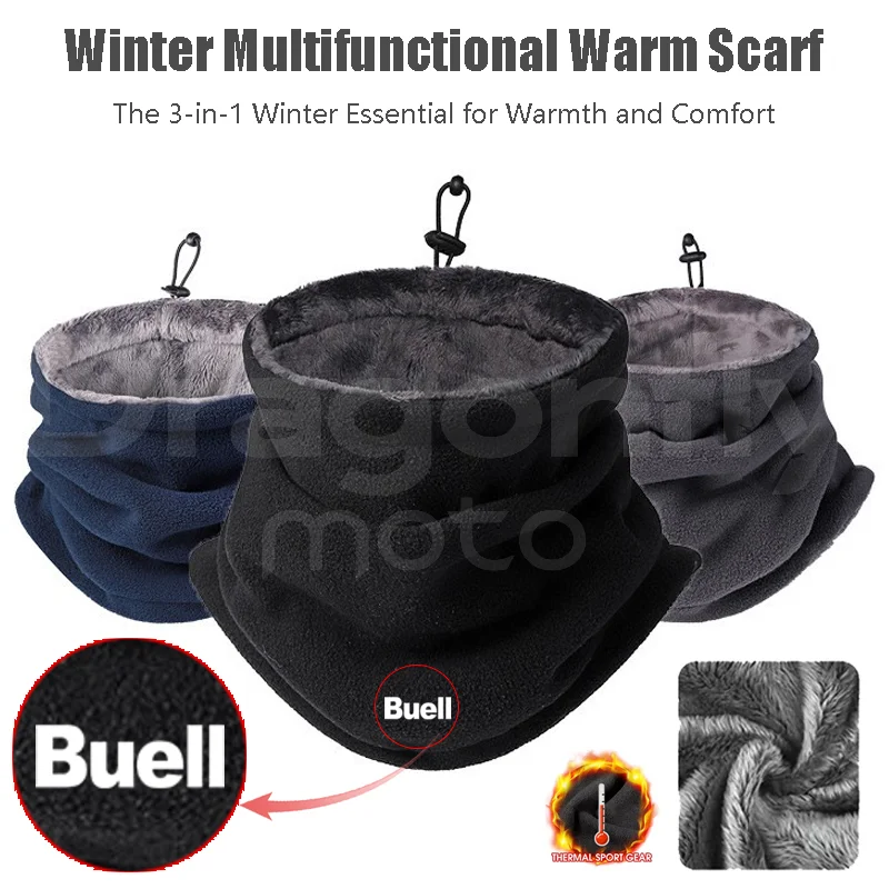 

For Buell 1125R 1125CR XB12R XB12Ss XB12Scg Ulysses XB12XT XB9 Winter Motorcycle Warm Mask Men Women Fleece Neck Outdoor Warmer