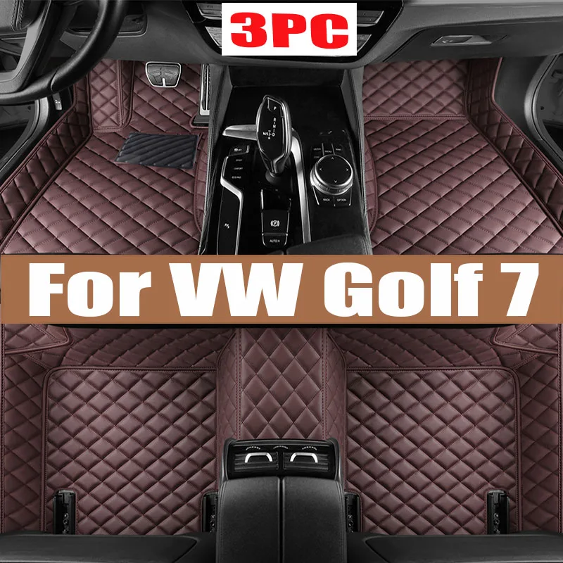 

Car Floor Mats For VW VW Golf 7 7.5 GTE GTD GTI 2012~2020 Carpets Leather Mat Rugs Pad Interior Parts Car Accessories