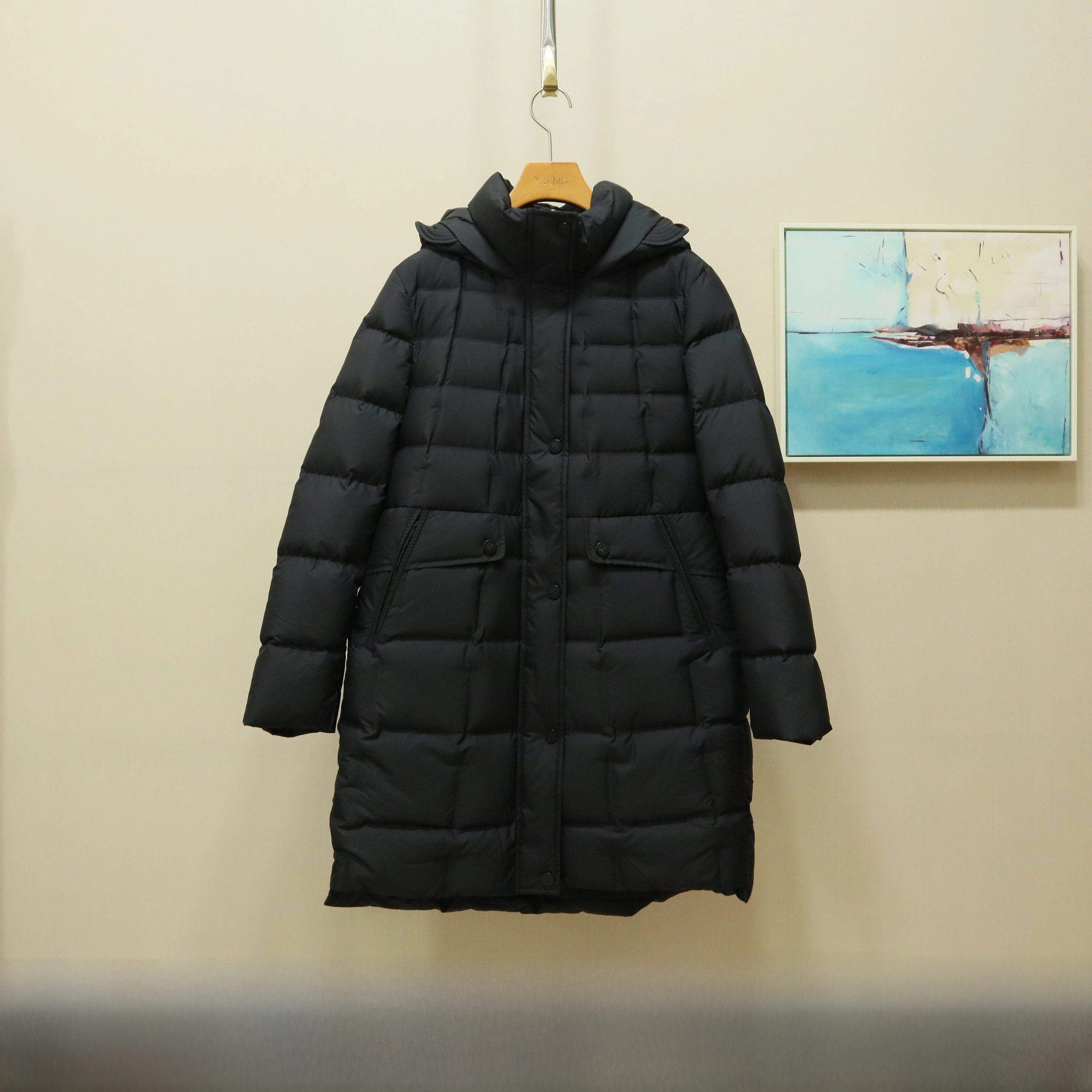 

Slimming Effect down Jaet YSING 2025 Winter Loose Fit Warmth Commute Sle Hooded White Du Feather Long Sve Coat