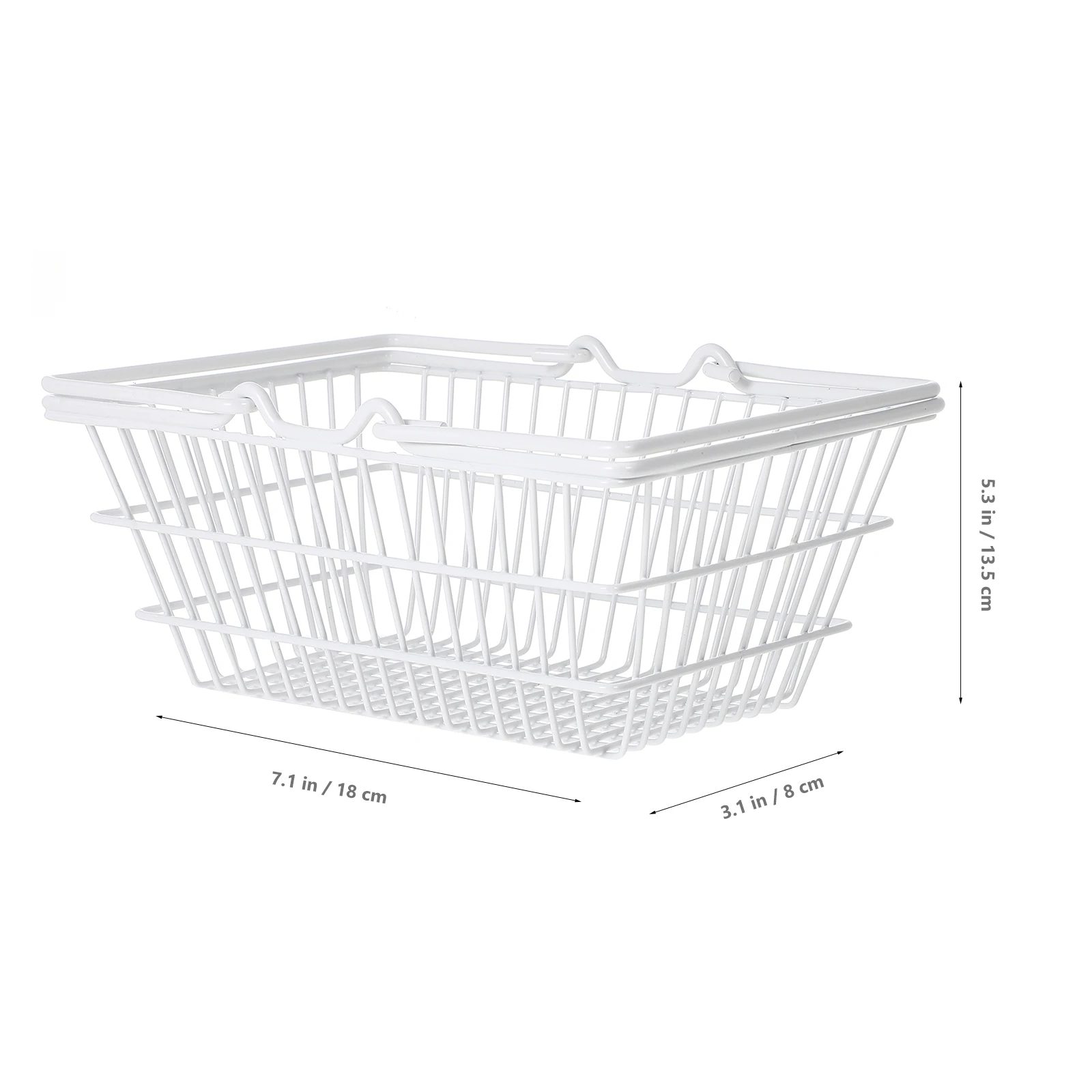 

1pc Portable Shopping Storage Basket Household Iron Kitchen Organizer Handles Lightweight Spice Jar Beer for Kitchen