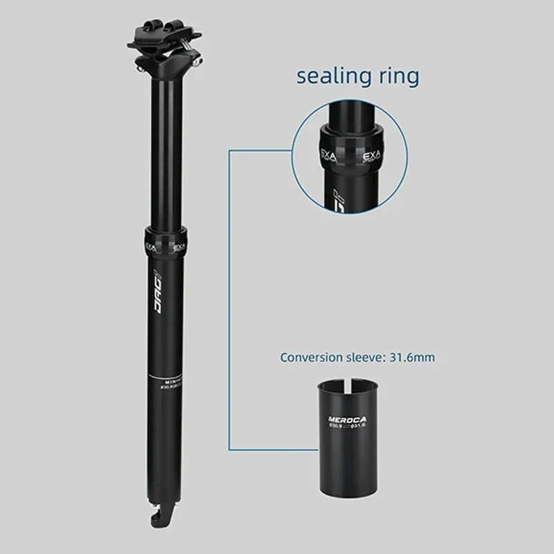 EXAFORM JAG-I Telescopic Seatpost for Mtb 30.9/31.6mm Dropper Seatpost 125mm Travel Hydraulic Internal Cable Retractable Canoe