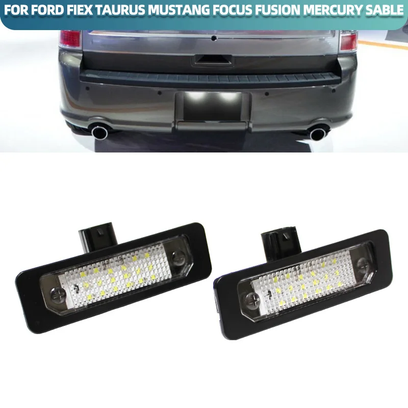 1 par blanco brillante para Ford Mustang 2010-2014 Focus Taurus Flex Fusion Mercury sable 2008 milan luz LED para matrícula