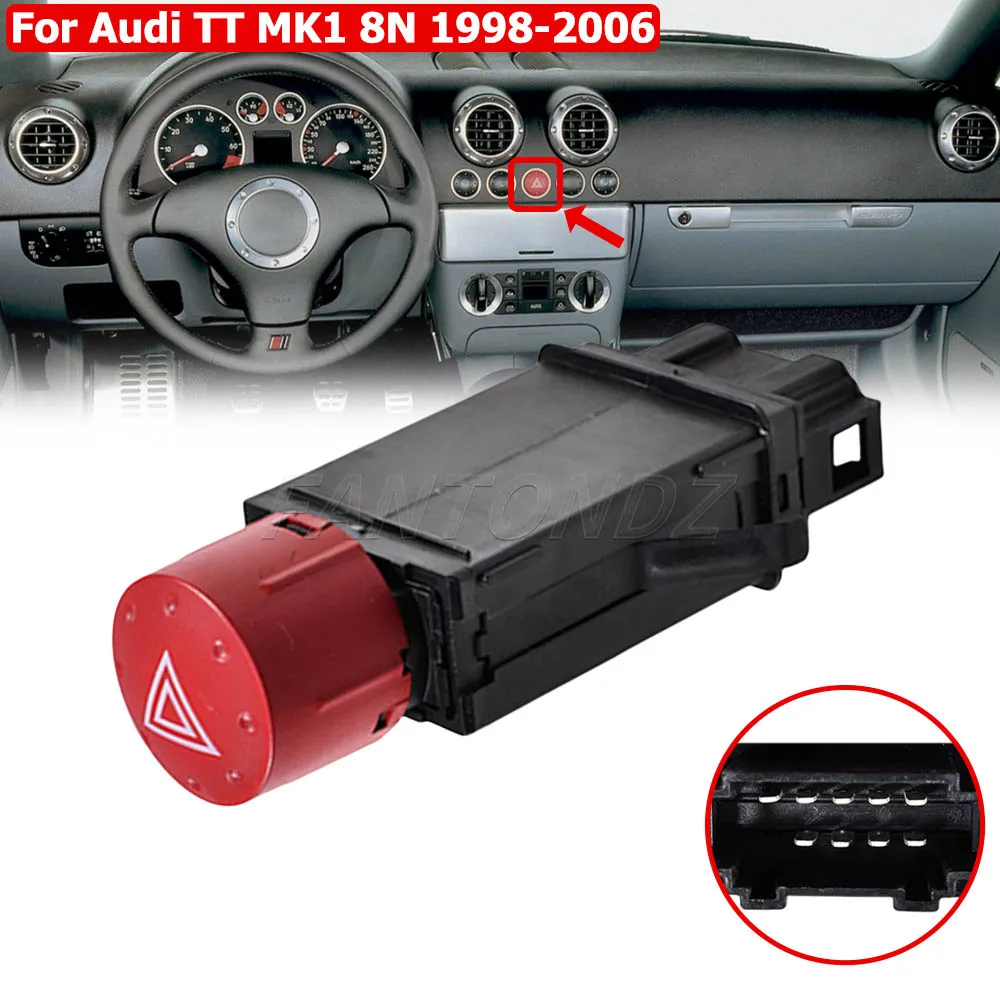Noodwaarschuwingslampje Flasher Schakelaar Voor Audi TT MK1 8N 1998-2006 8N0941509B Richtingaanwijzer Relais Schakelaar - afbeelding 2