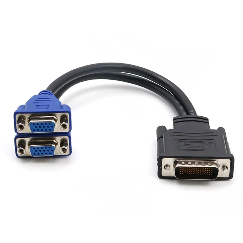 30 سنتيمتر DMS-59 59 دبوس إلى 2 VGA ذكر إلى أنثى Y الفاصل فيديو مهائي كابلات للكمبيوتر المضيف بطاقة الرسومات كابل الفيديو المزدوج