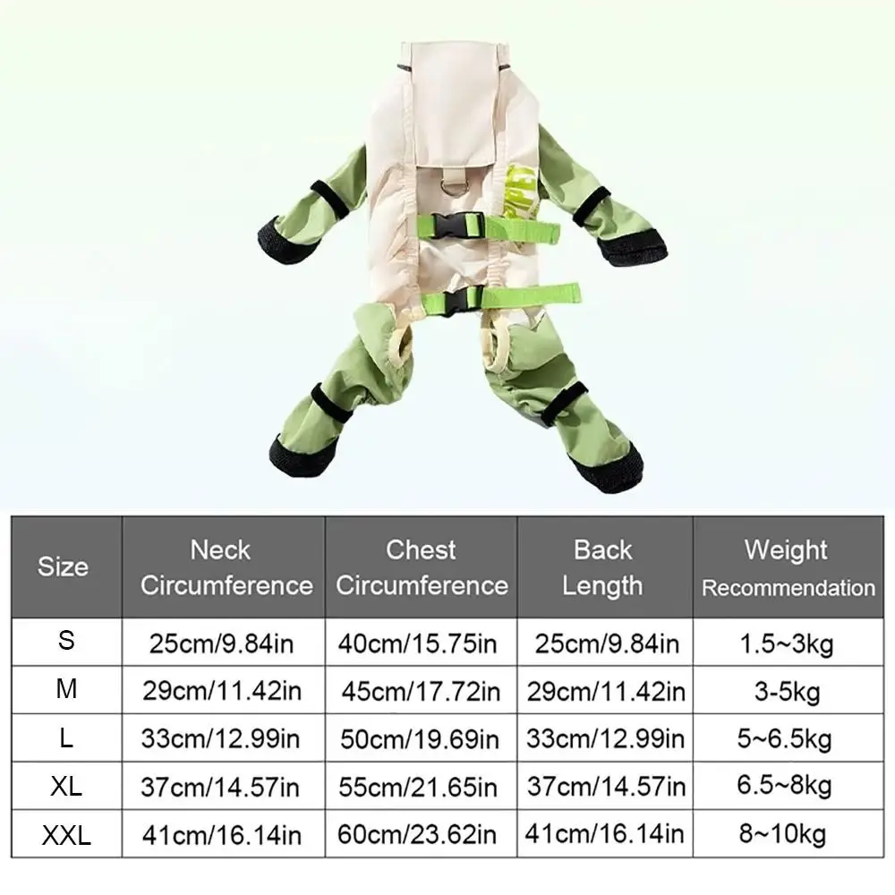 Waterproof Reflective Stripe Pet Pants Stain Resistant Adjustable Full Coverage Dog Boots Durable Thin Pets Dustproof Jumpsuit