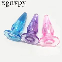 xgnvpy 1PC Anal Plug G Spot Unisex Small Size Jelly Butt Plug Sex Toys Adults Lover Gift