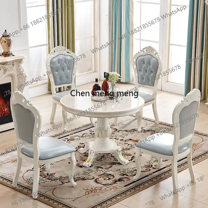 

Party Unique Luxury Dining Table Decor Minimalist Small Marble Kitchen Table Round Industrial Nordic Mesa Comedor Furniture