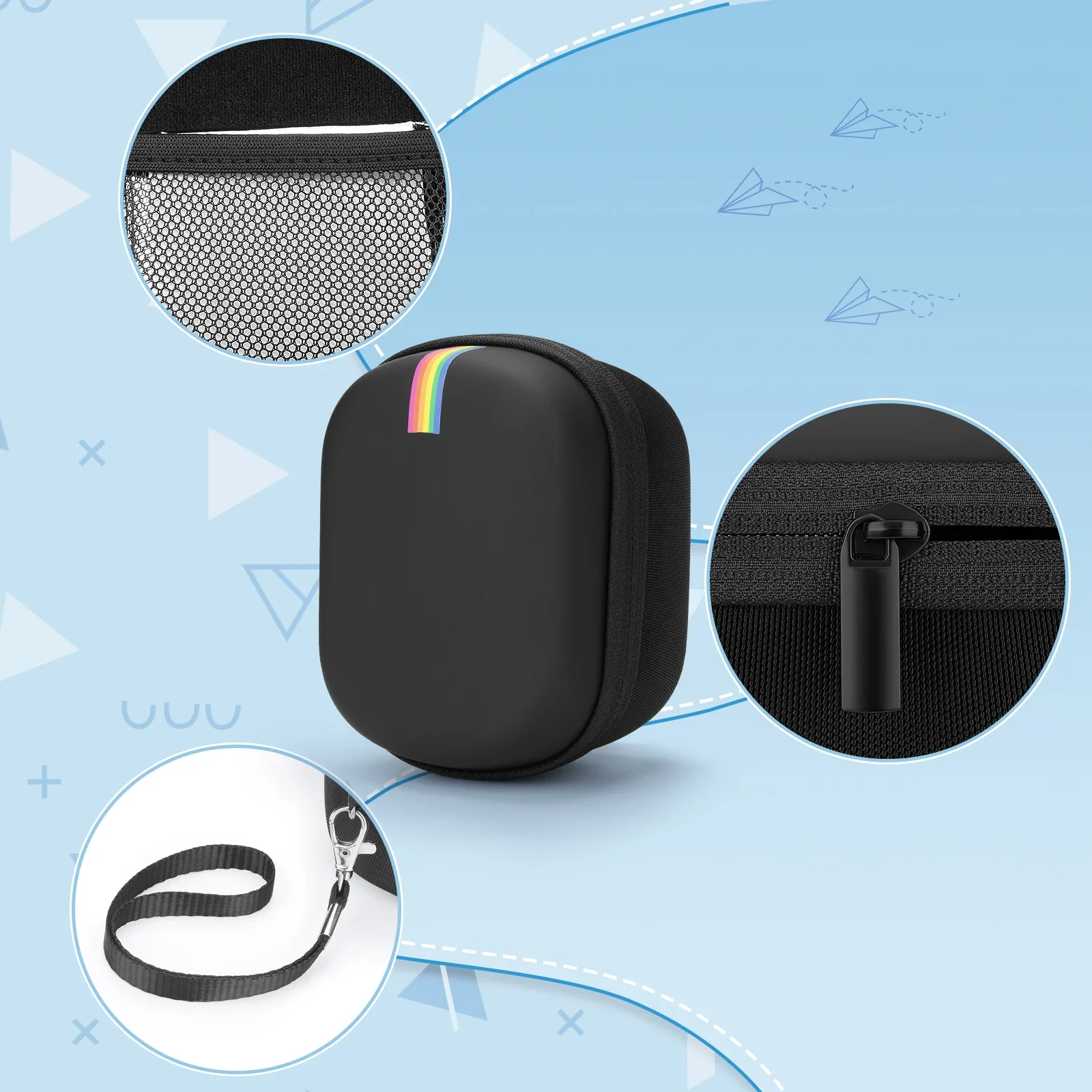 Yinke กล้อง EVA สําหรับ Polaroid Go Instant Mini กล้อง (9035/9070/9071) hard Organizer แบบพกพาพกพากระเป๋าเดินทางกระเป๋า