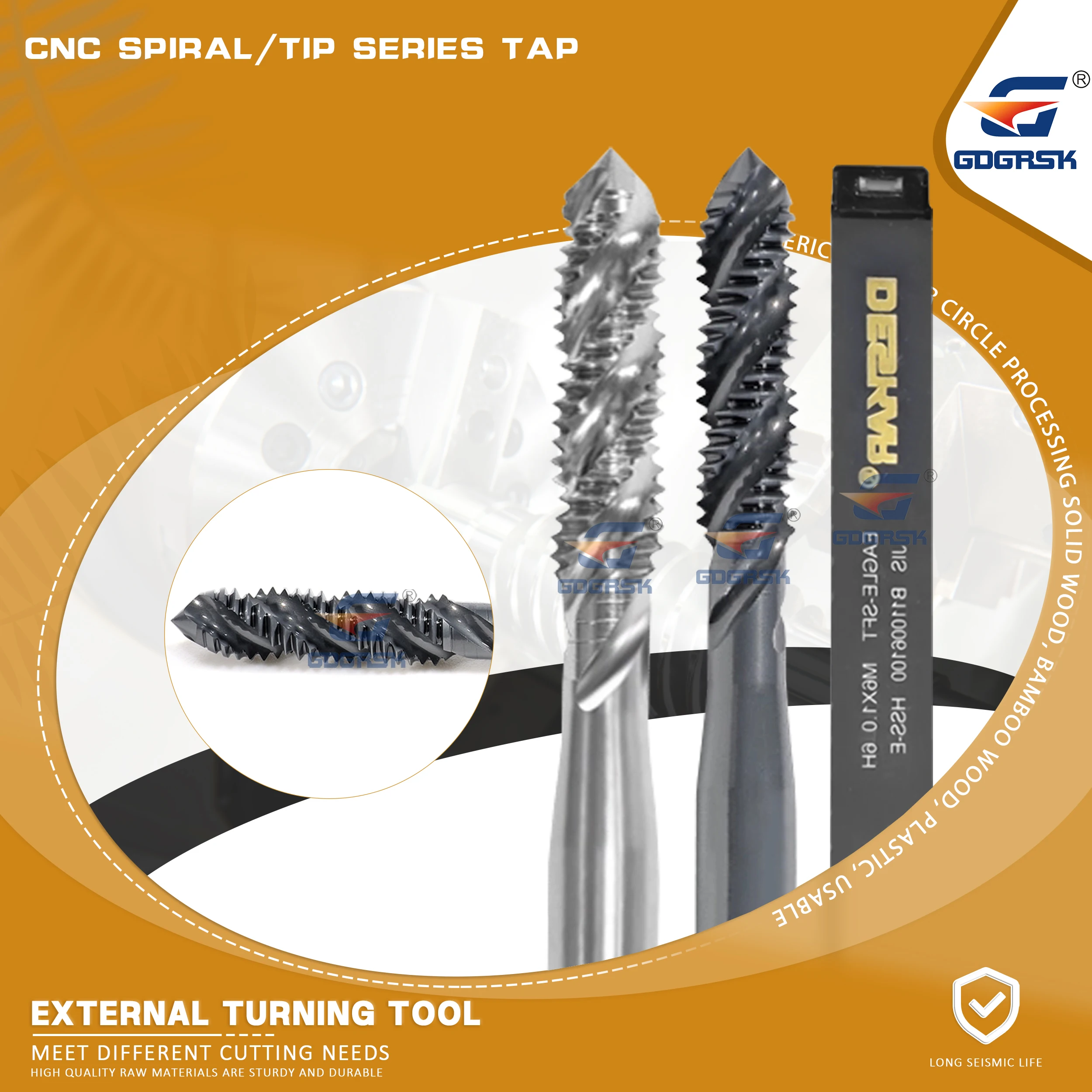 

DESKAR Токарный станок с ЧПУ, спиральный метчик M3 M4 M5 M6 M8 M10 M12, используемый для станков, обрабатывающий центр, шелковый метчик для машины с прямым слотом