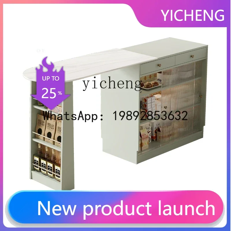 

X3 American Bar Table Integrated Retractable Island Taipei European Side Cabinet Green Dining Table