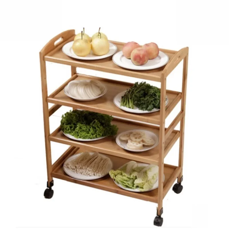 Restaurant equipment Deluxe self-service wooden beetle dish shopping cart Catering warm food trolley design