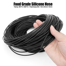 5Meter Black Food Grade Flexible Silicone Rubber Hose ID0.5 1 2 3 4 5mm OD1 2 3 4 5 6mm Nontoxic Medica Laboratory Silicone Tube