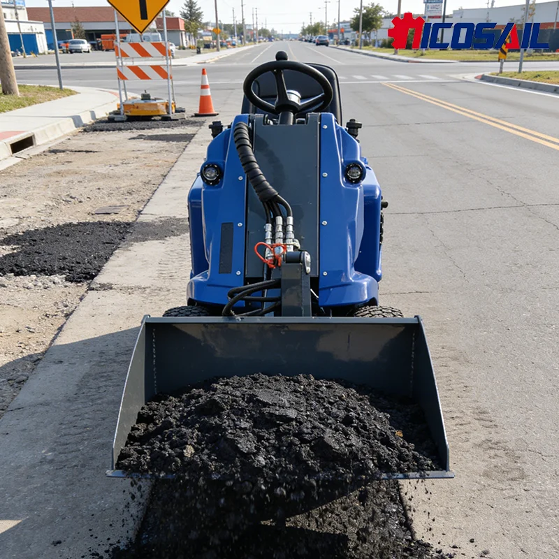 2026 Nicosail Multi-Functional Three-Wheeled Skid Steer Loader for Excavation Loading