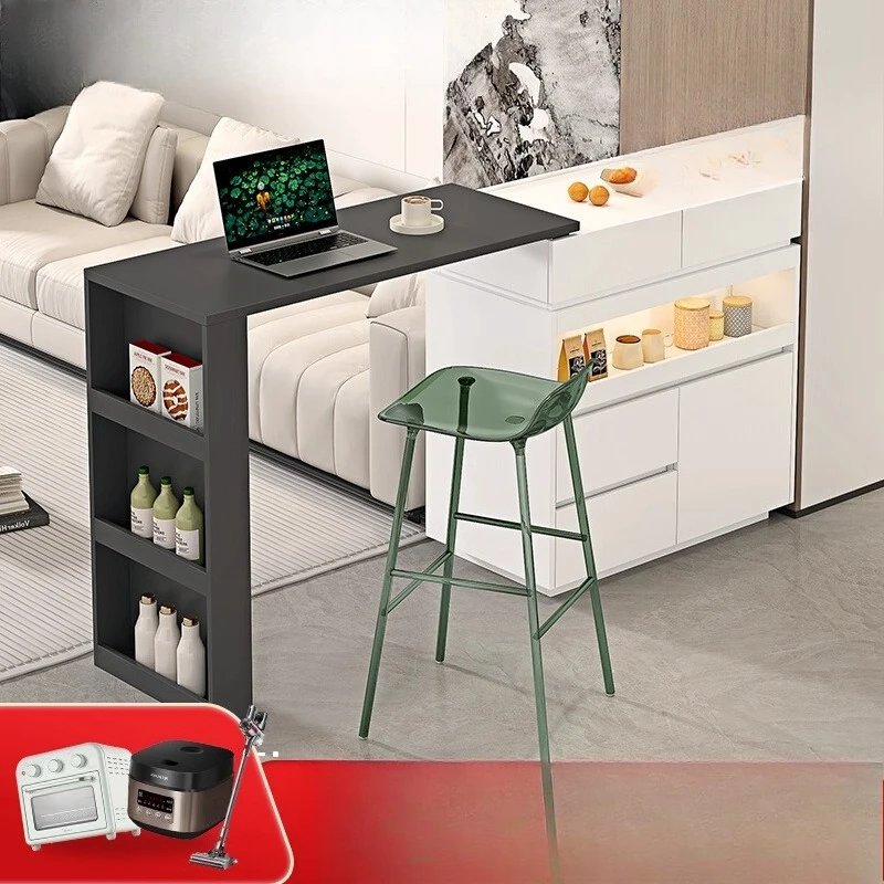 

Modern simple pull-out bar counter partition dining side cabinet sofa side cabinet island storage living room home 4S42