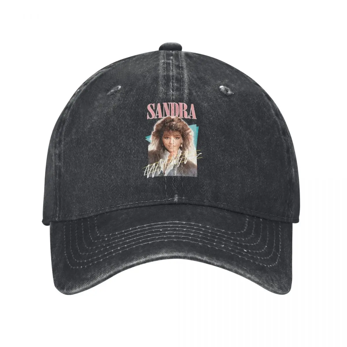 

Sandra Cretu, Retro Musician Print demin Trucker Hat Durable for All Seasons Summer Hat Baseball Cap Men