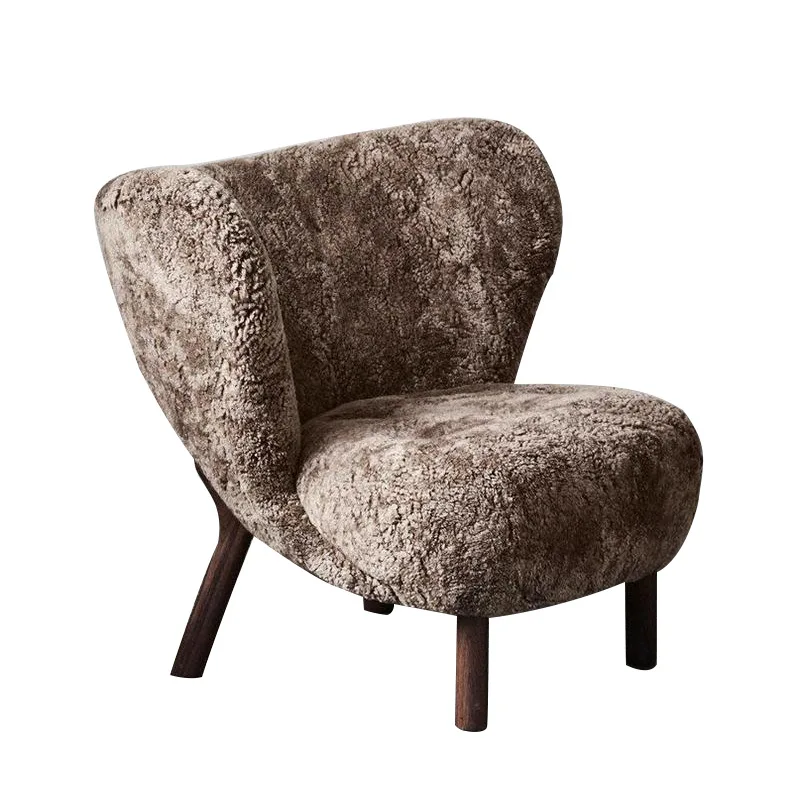 

Nordic lamb plush lounge chair