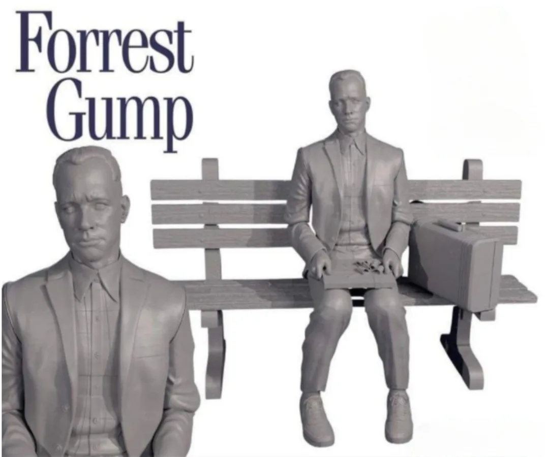 Forrest Gump1/24 Scale 75mm Resin Figure Assembled Model Kit Classic Scene Hobby Miniature Sculpture Unassembled Unpainted Toys