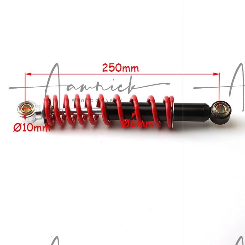 250mm front shock absorber 6mm spring for 50cc-125cc ATV Go Kart Dirt Pit Bike modified parts China Little Dinosaur Bull