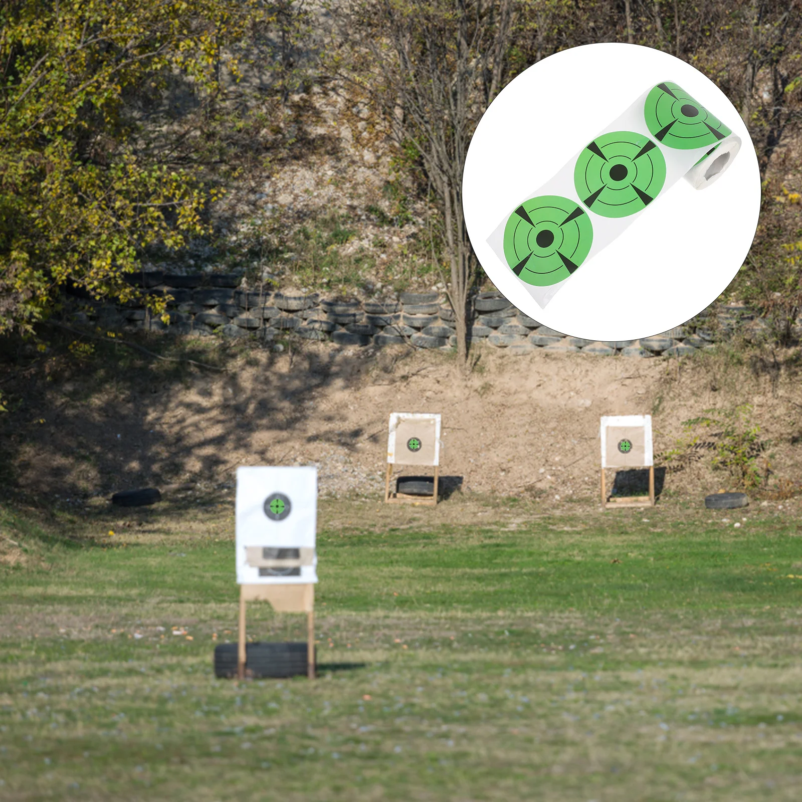 

125Pcs Round Aiming Stickers Adhesive Fluorescent Target Pasters for Dart Practice Training Indoor Outdoor