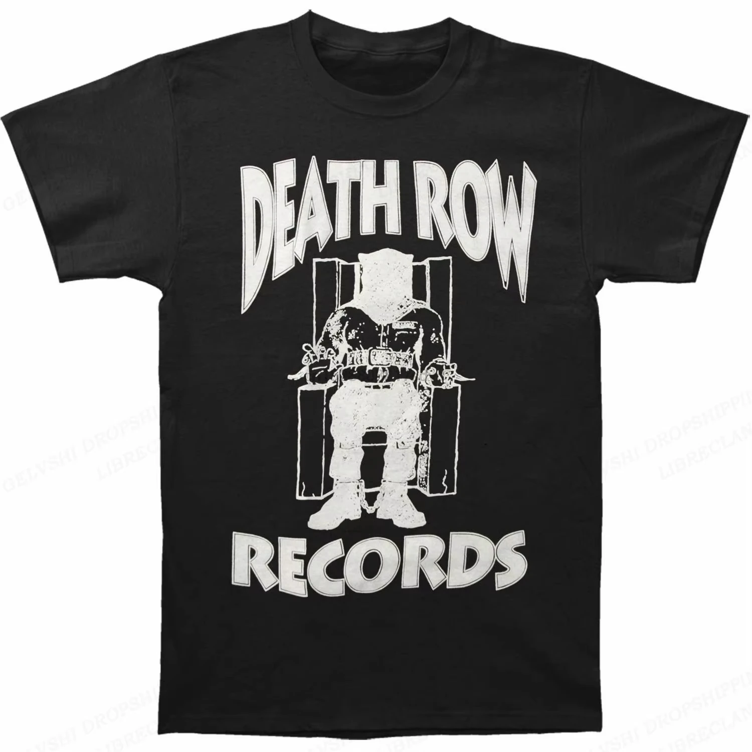 Death Row Records T Shirt Men Fashion T-Shirts Cotton Tshirts  Hip Hop Tops Tees Women Tees Summer Camisetas Oversize Casual