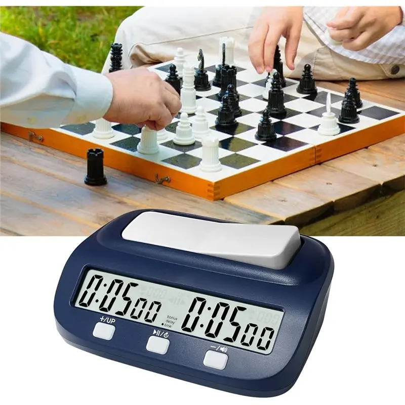 A12E-Chess Clock, Board Game Timer, Portable Digital Chess Timer With And Delay Features view 2