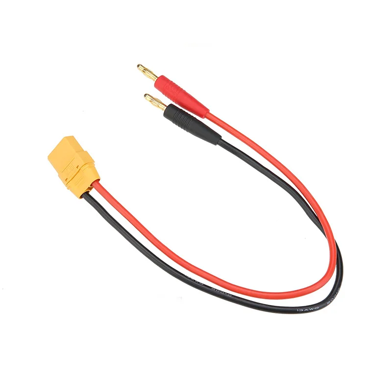 

30PCS Amass XT90H Charger Cable 12AWG 300mm XT90 To 4mm Banana Plug Charge Lead 300mm Plastic Wire For RC Lipo Battery Charger